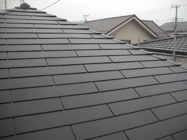 屋根の塗装後