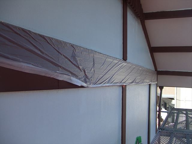 木部ビニール養生