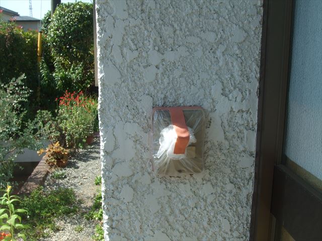 インターフォン、ビニール養生