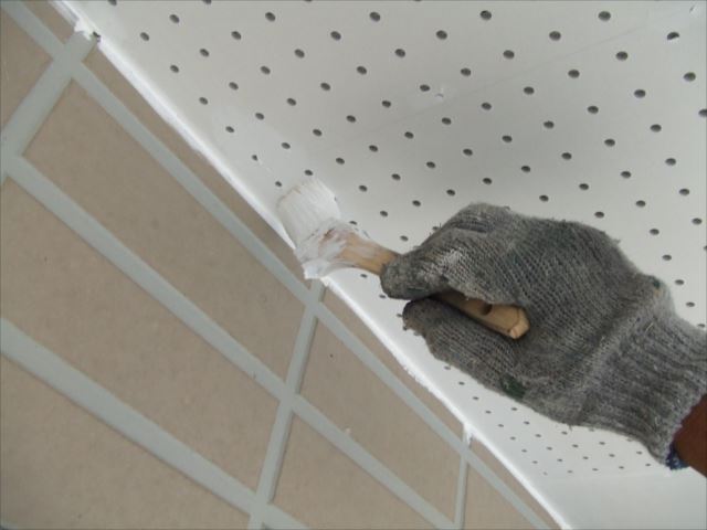 軒天刷毛塗り、アレスセラマイルド
