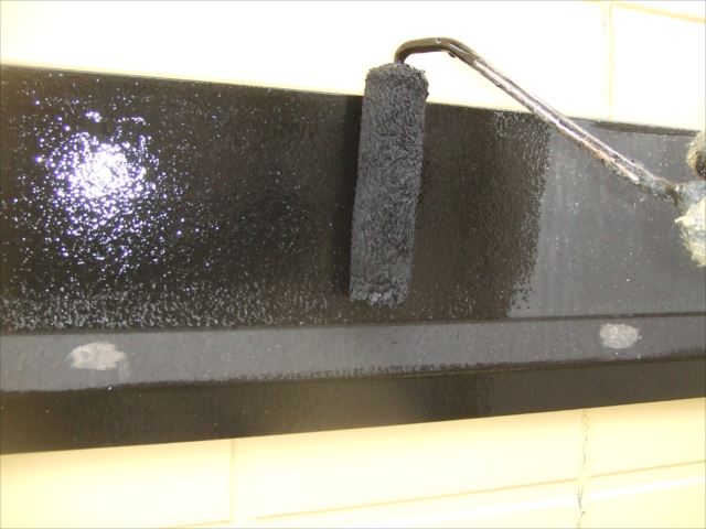 幕板1回目塗装、コスモマイルドシリコン2