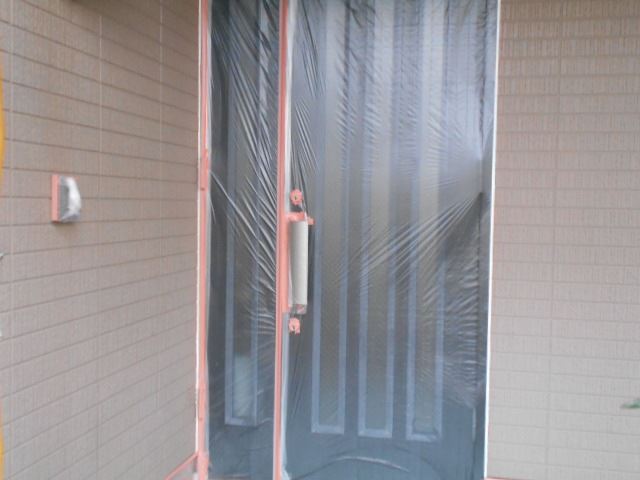 那珂郡東海村村松/塗り替え塗装前の養生作業