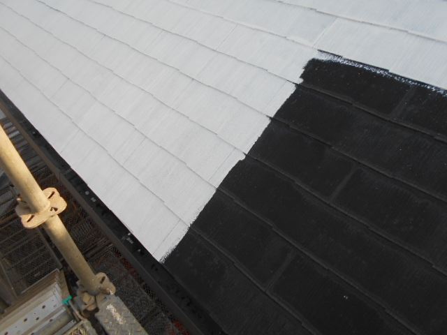 Ｉ様邸屋根下塗り中