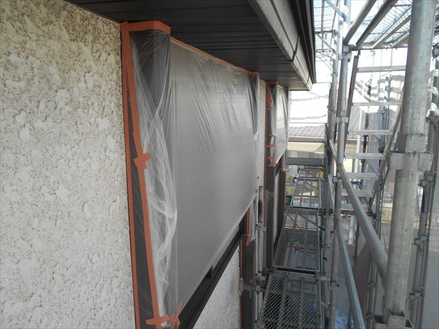 S邸窓周り養生