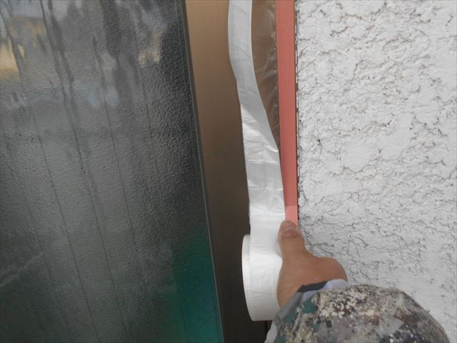 S邸玄関前養生