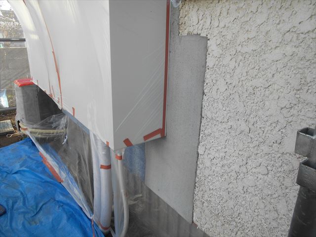 S邸壁補修養生