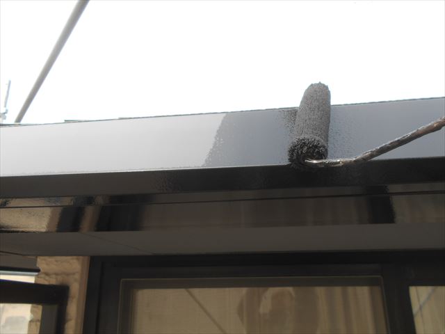 S邸樋中塗り中