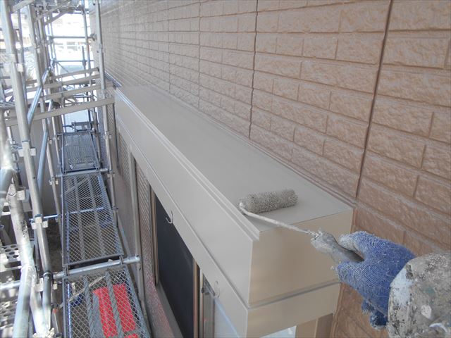 T邸シャッターBOX上塗り2回目