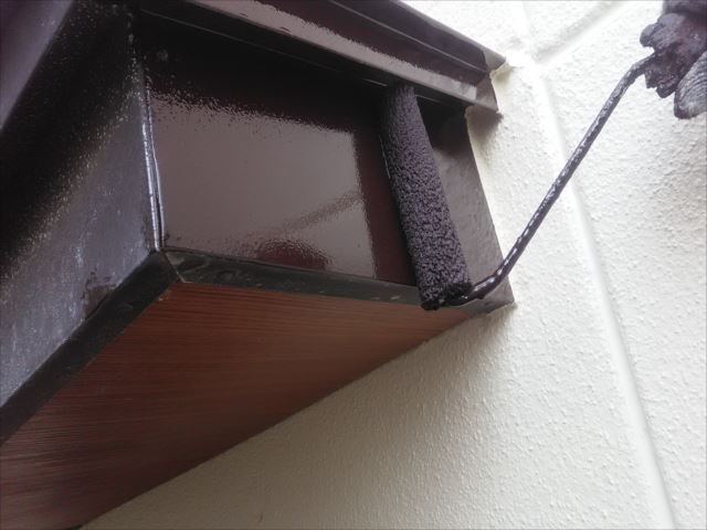 霧除け破風板仕上げ塗装