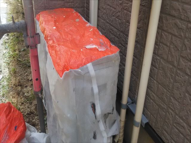 エアコン室外機養生