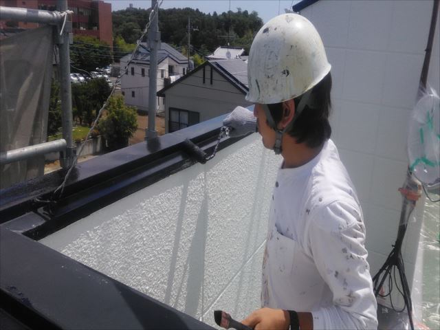 ベランダ笠木塗装