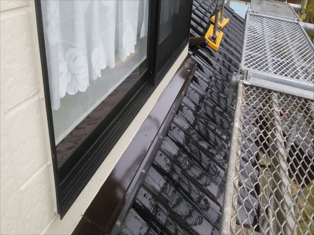 水切り塗装(1階屋根上)