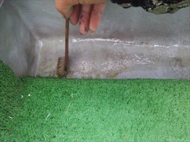 ベランダ防水プライマー塗布