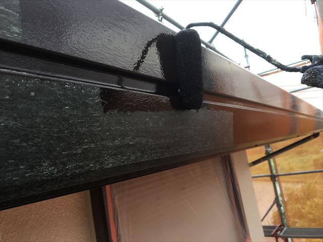 Y邸破風上塗り1回目
