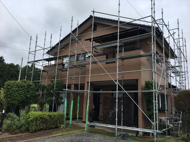 ス-パ-セランマイルド仕様現場の仮設足場解体工事になります。/茨城町