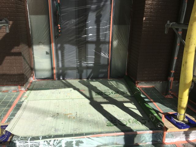 養生 作業中