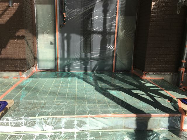 養生 作業中