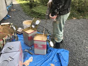 ソフトスタッコ 撹拌中