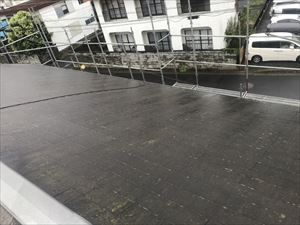 水戸市西原のアパート、外壁屋根の塗装作業前高圧洗浄
