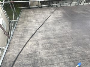 屋根 洗浄作業