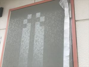 水戸市西原のアパートでビニール養生作業を行いました