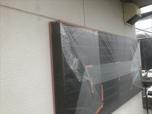 サッシ窓のビニール養生