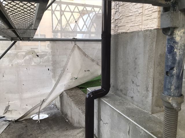 プレミアム無機マイルド 竪樋塗装