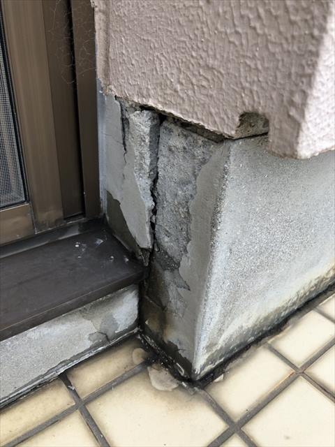 今治で鉄筋コンクリート構造マンション塗装ひび割れ補修見積もり