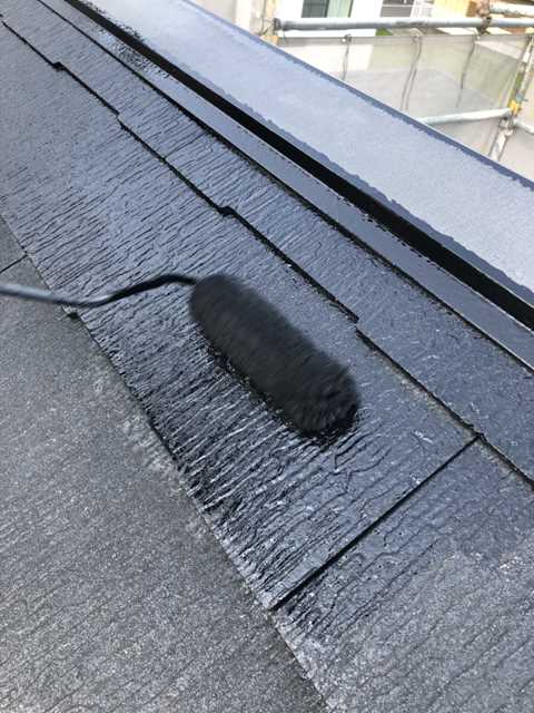 屋根塗装 上塗り
