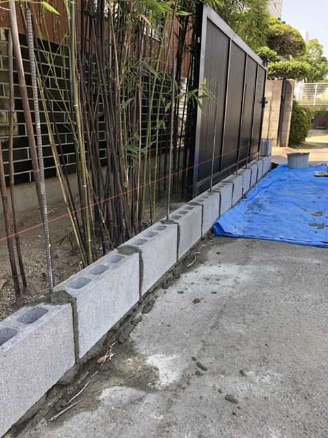 境界ブロック工事