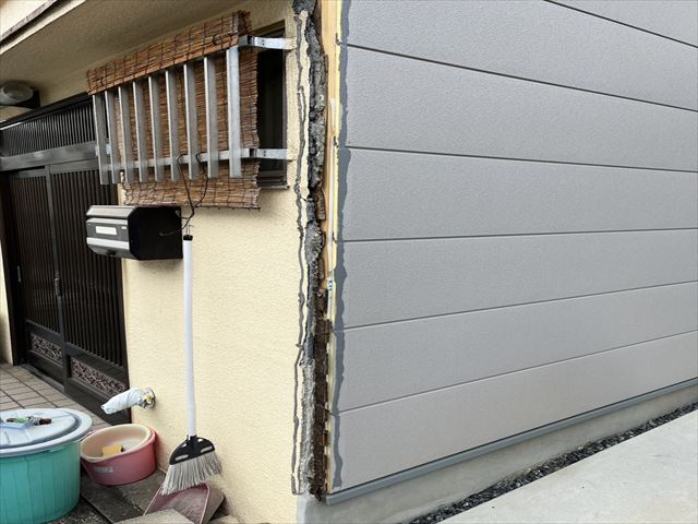 張り替え前の角部分