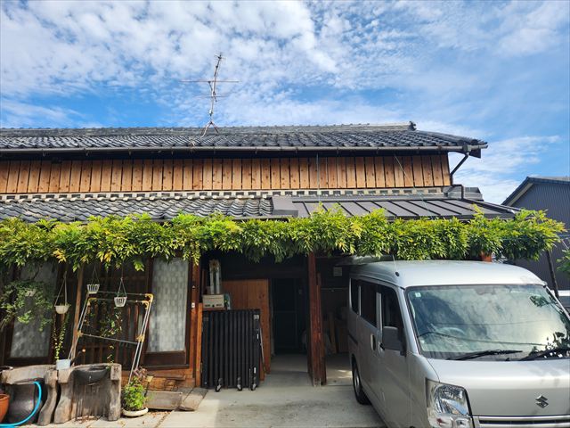 杉板の木部塗装工事