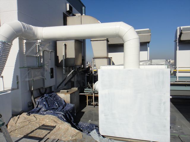 ダクトBOX錆止め塗装