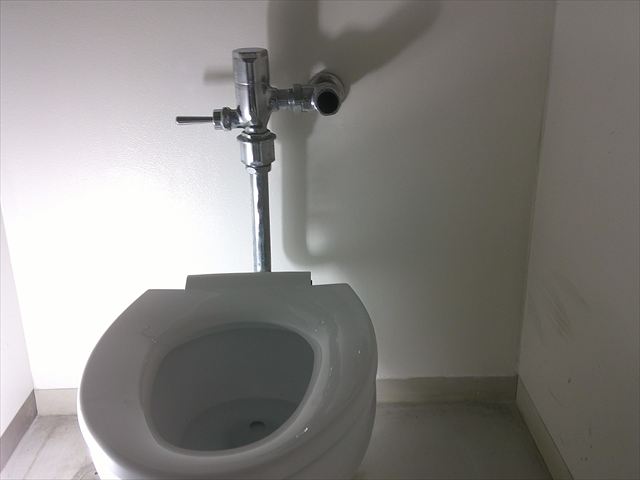 トイレ内壁部分塗装終了