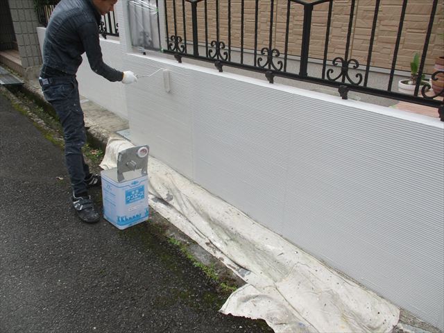 塀塗装２回目