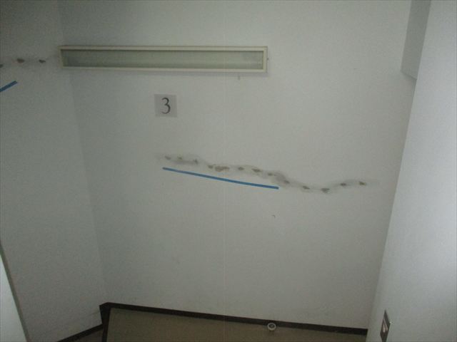 階段室注入後の壁