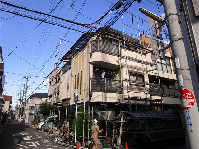 南面足場組立