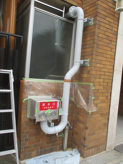 錆止めした配管