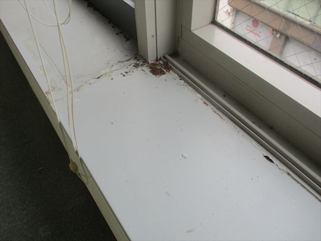 錆が出ている面台