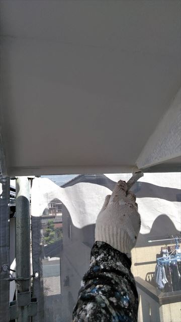 岐阜市軒天塗装