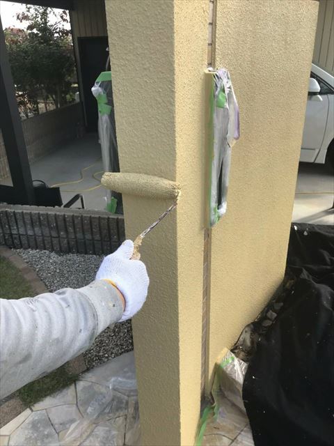 安八町塀塗装