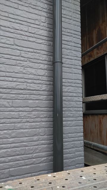 安八町縦樋作業