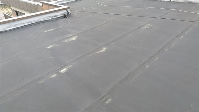 大垣市馬場町ALC外壁の住宅の屋上防水トップコート