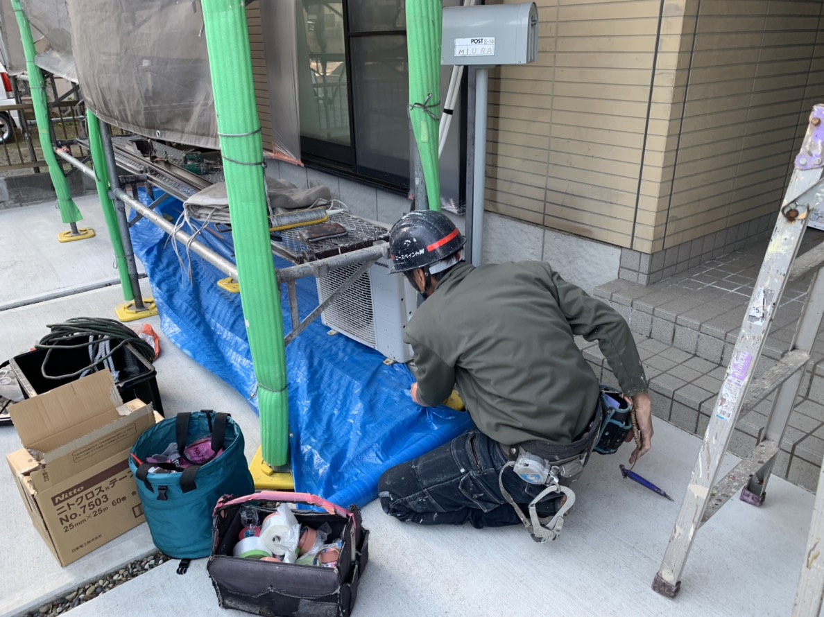 別府市　浜町｜M様邸　セキスイハウスのお家　養生作業をしました。