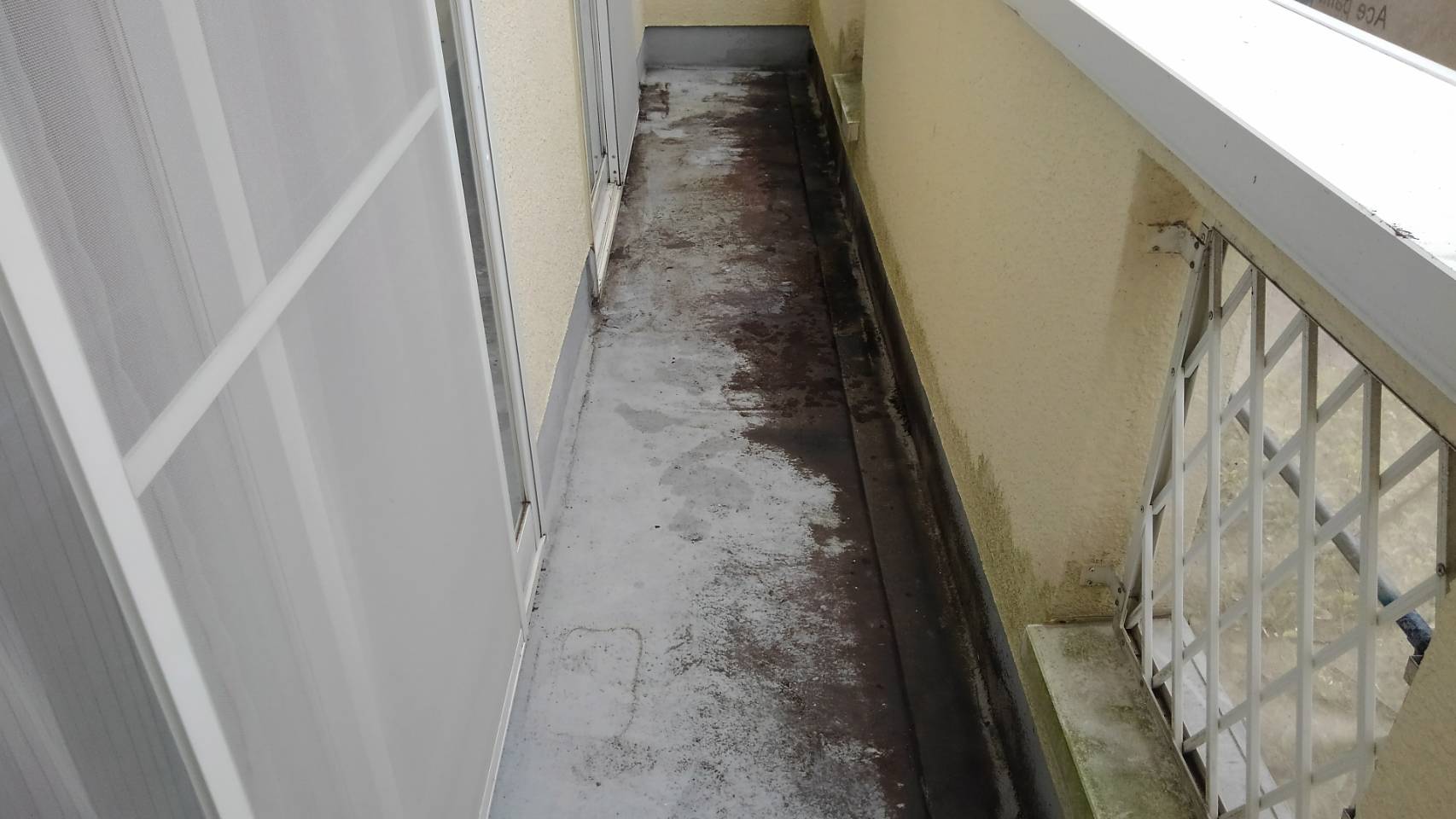 別府市馬場にて雨漏りの為ベランダFRP防水を行いました　
