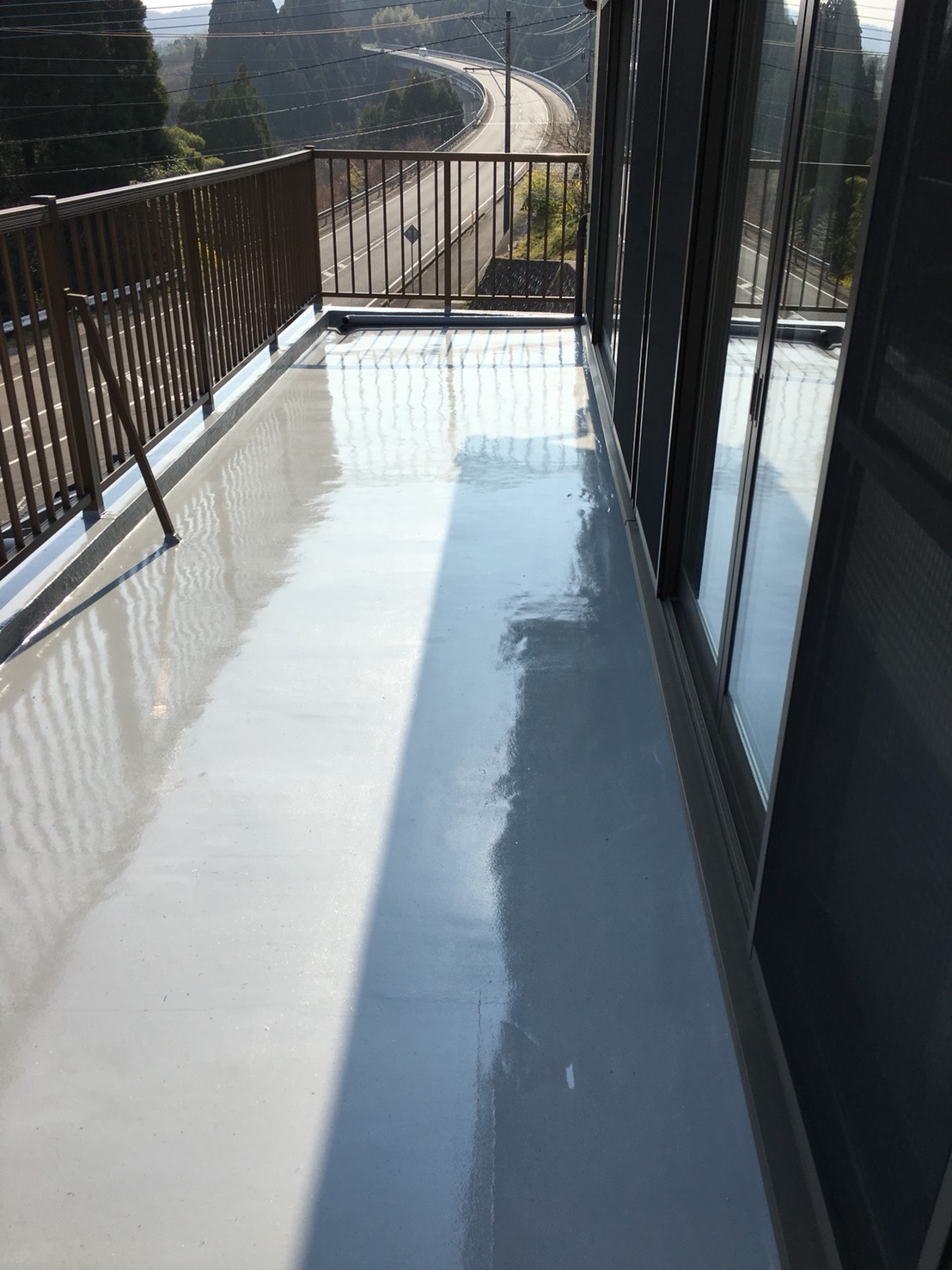 大分市野津原町にてベランダ防水完了です　