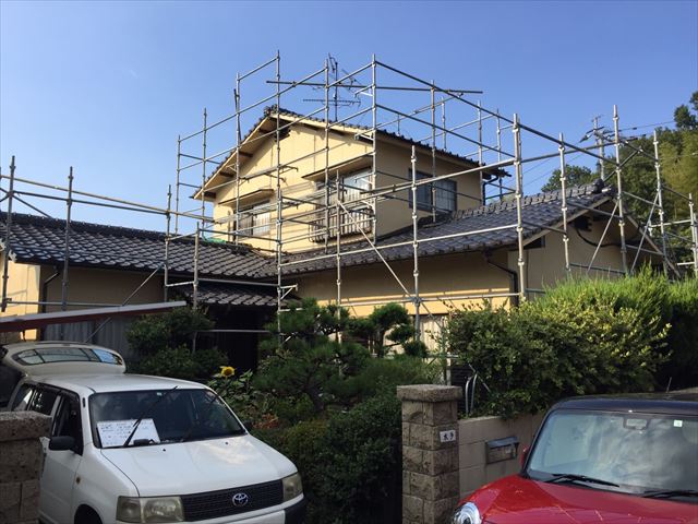 H様邸｜足場解体前の工事検査｜大分市天領ハイツ