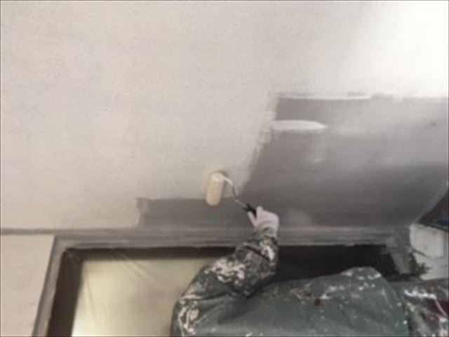 外壁（壁）下塗り模様付け
