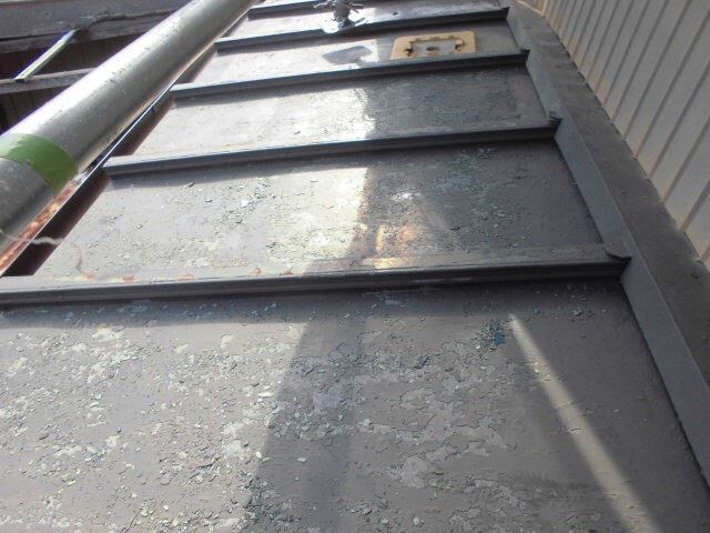 恵那市　屋根塗装　ケレン後