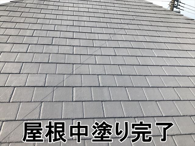 屋根中塗り完了